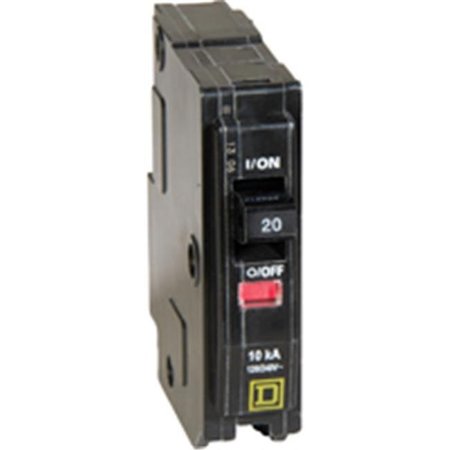 SQUARE D Circuit Breaker, QO Series 20A, 1 Pole, 120/240V AC 1311620